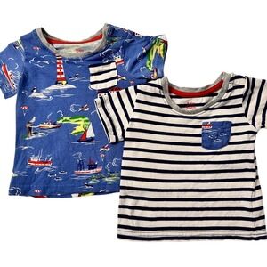 Baby‎ Boden Short Sleeve Tshirt Bundle Stripes Nautical Blue Baby 6-12 Months